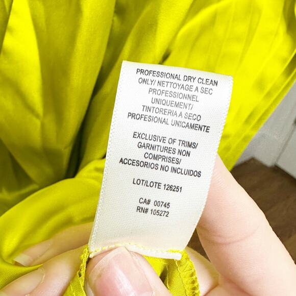 AMUR Dixon Citrine Pleated Criss Cross Halter Satin Dress NEW $598 - Picture 11 of 14